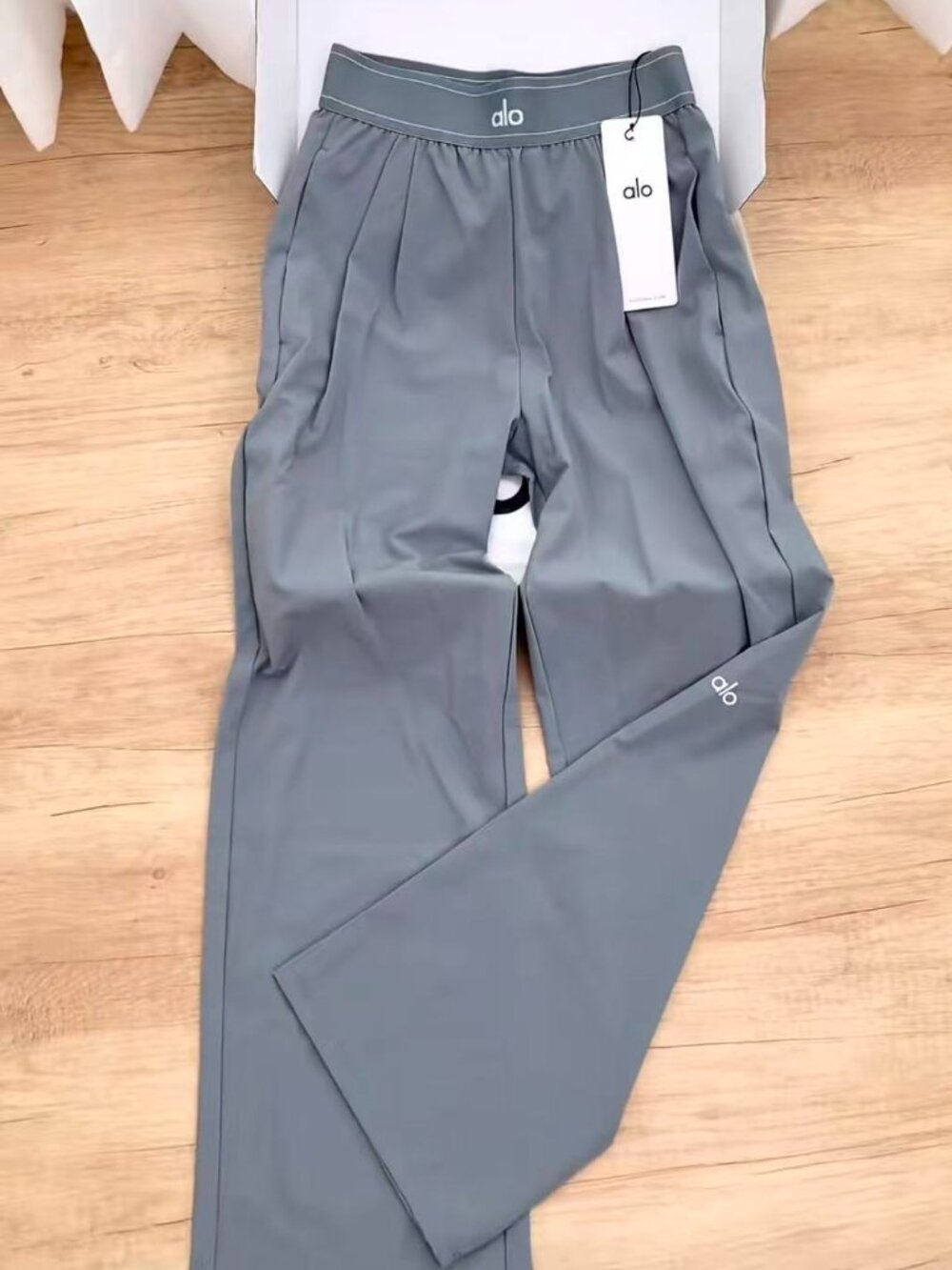 ALO Yoga (Regular Size) 😆😆Steel Grey Trousers Wide-leg Casual